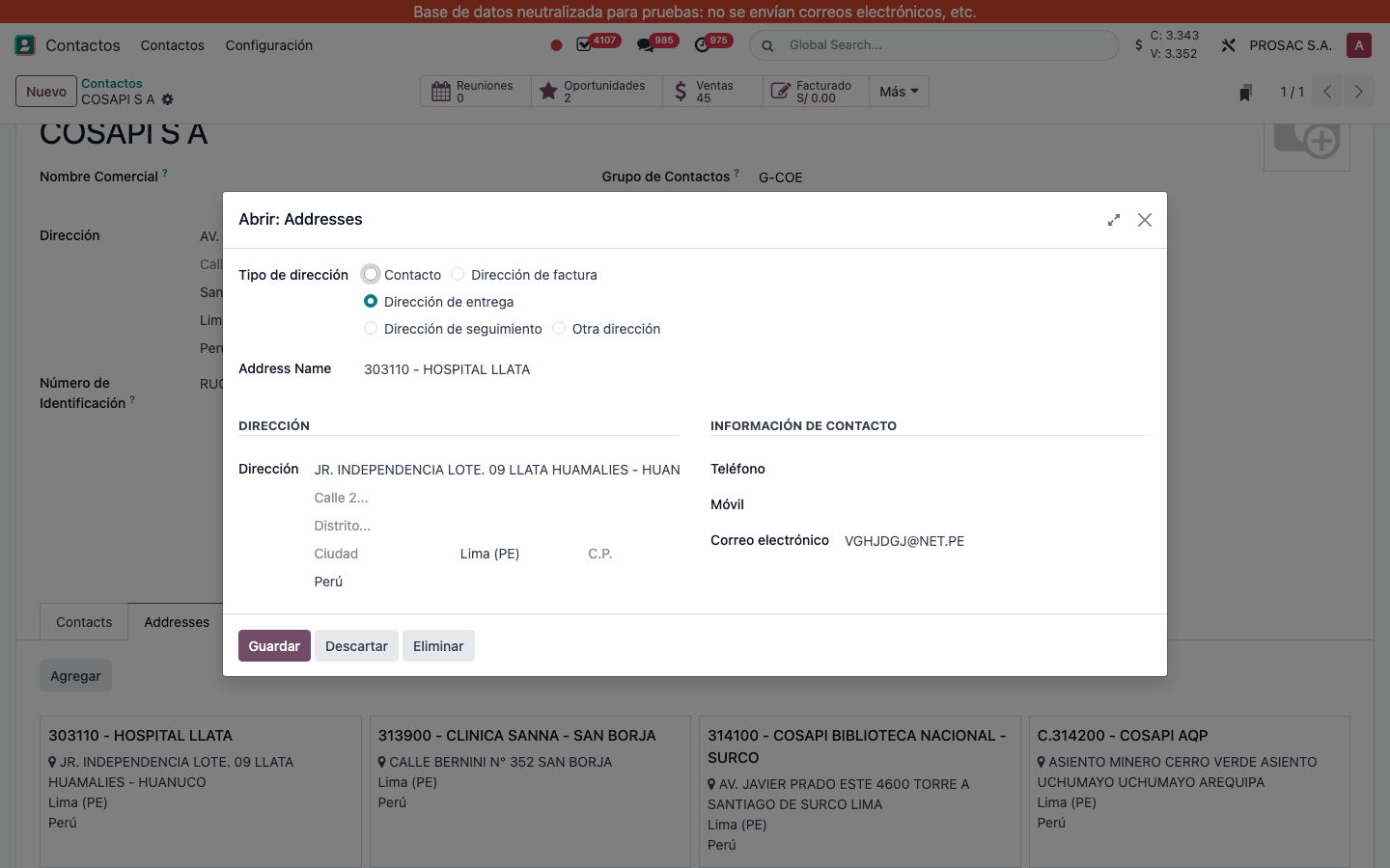 Address form