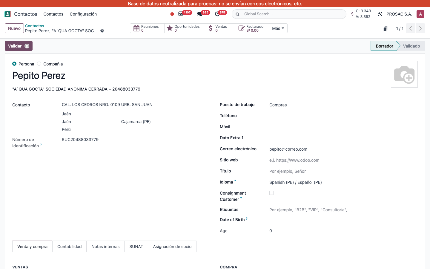 Contact form breadcrumb