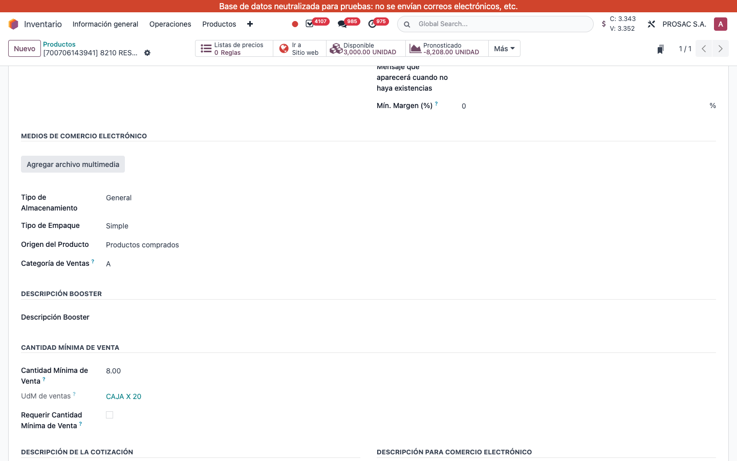 Product Sales Category A
