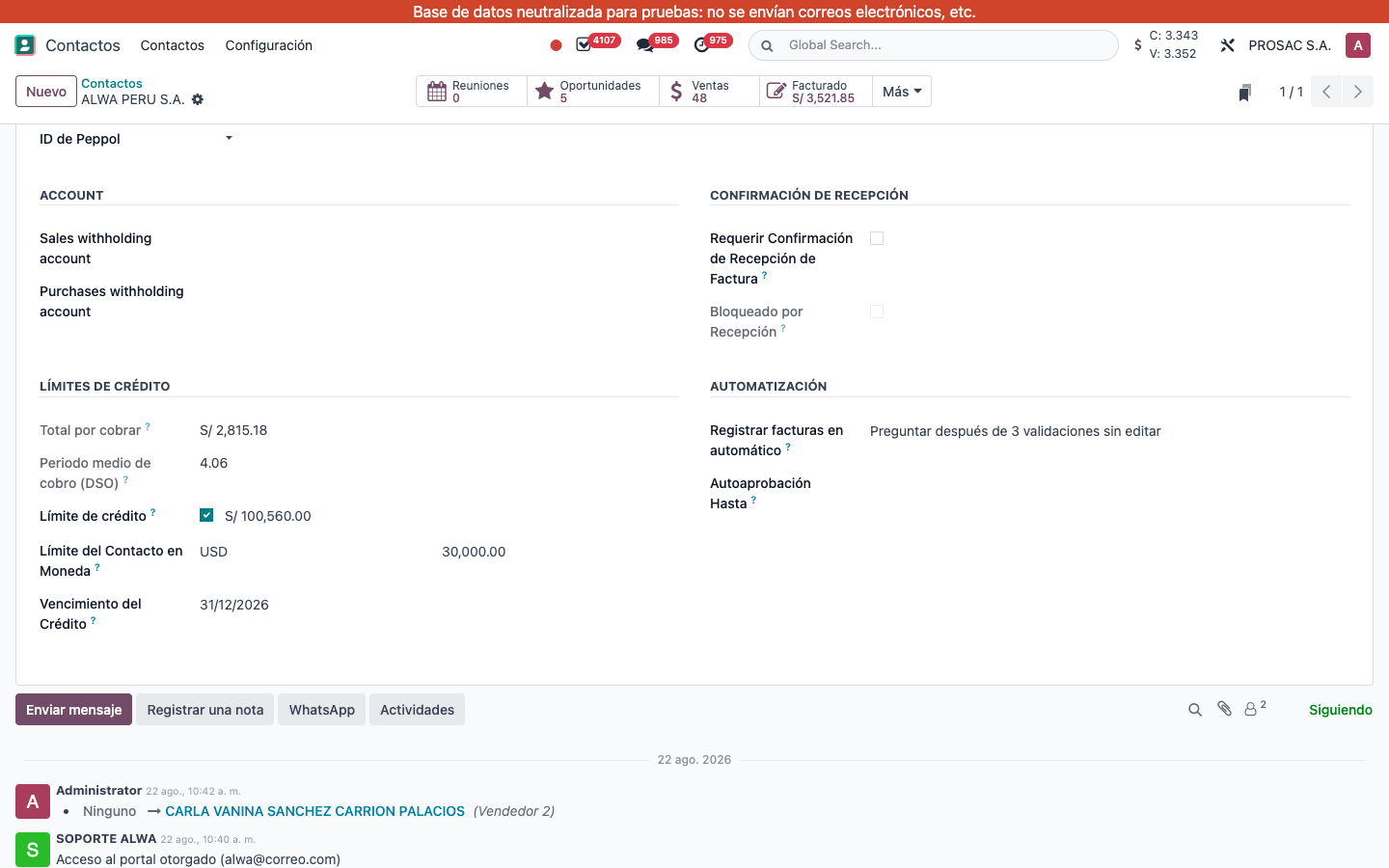ALWA credit limit expiration fields