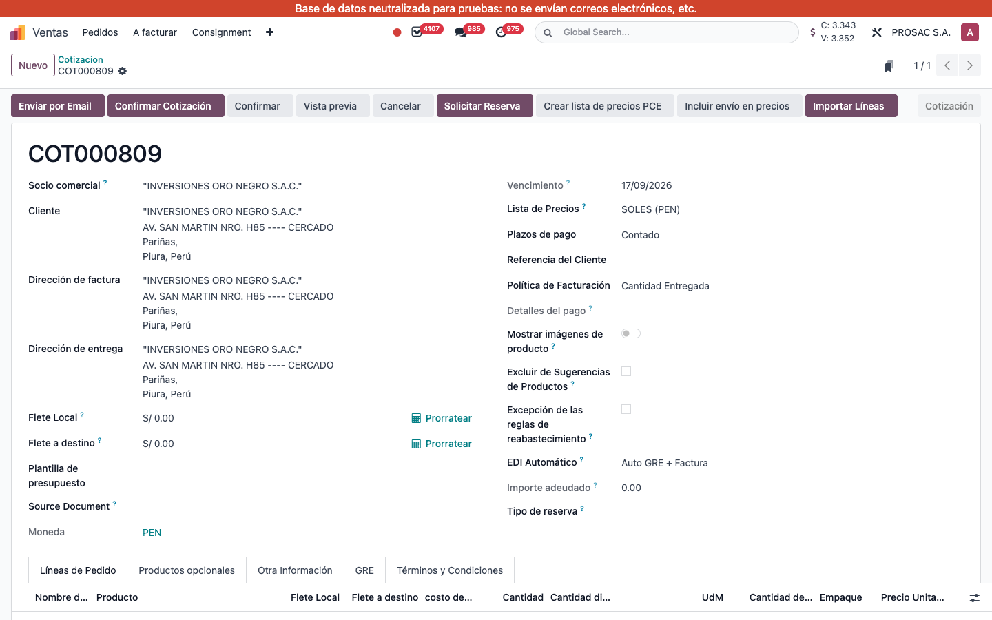 COT000809 Contado still delivered-qty policy