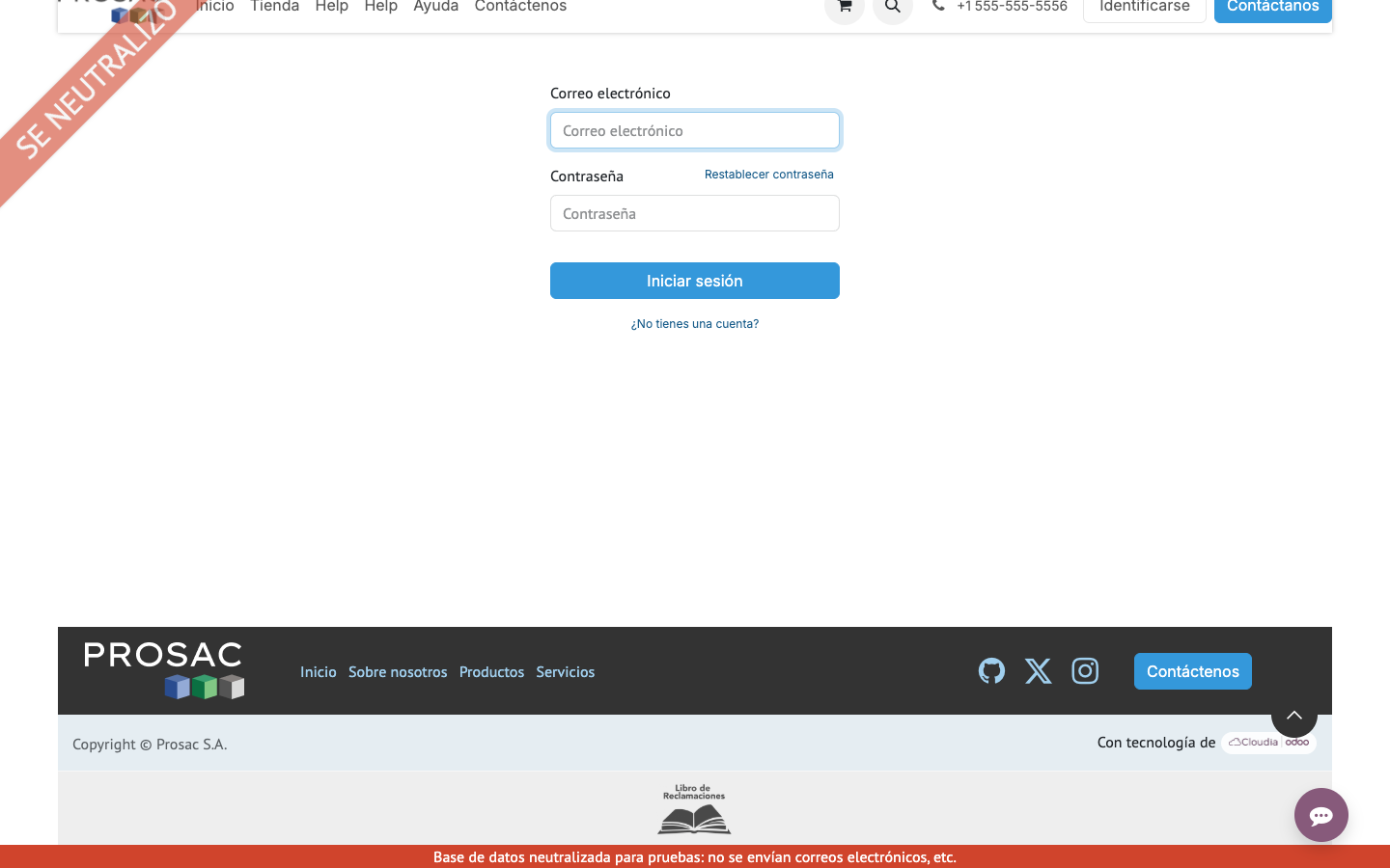 Login page without Powered by Odoo
