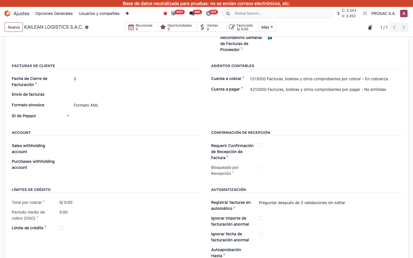 Partner accounting tab